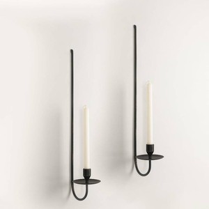 24.8 Iron Metal Wall Candle Sconce Holder, Set of 2