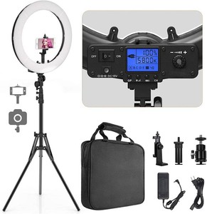 Pixel Ring Light, 19 Bi-Color LCD Display Ring Light with Stand, 55W 3000-5800K CRI 97 Light Ring for Vlogging Selfie-Portrait Live Stream Video Photography Shooting