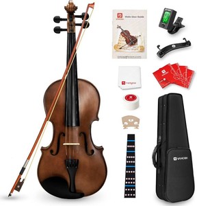 $116 Vangoa 34 Solid Wood Acoustic Violin, Violin kits for Students & Beginners