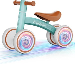 Baby Balance Bike for 1 Year Old Boys Girls, Toddler First Bike with 4 Colorful Lighting Wheels  10-36 Month Toddler Balance Bike  First Birthday Gifts (Robbins Egg Blue)