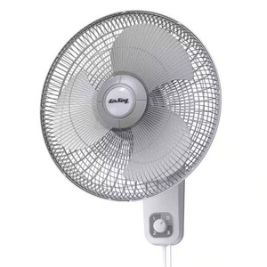 16 in. 3 Speed Oscillating Wall Mount Fan with Adjustable Head, Commerical Grade Speed, and Easy Assembly in Gray
