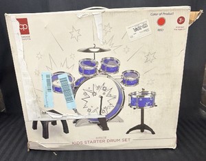 New - 11-Piece Kids Beginner Drum Percussion Musical Instrument Toy Set