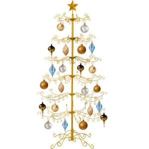 New - Wrought Iron Christmas Tree Ornament Display w Easy Assembly, Stand - 6ft
