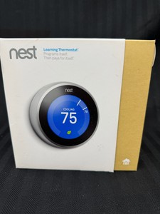New Nest Learning Thermostat, Stainless Steel, Smart Programmable Thermostat, Boxed