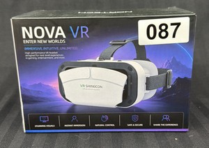 New NOVA VR Virtual Reality Headset, VR Shinecon Virtual Reality Glasses for Smartphone, White, Boxed