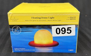 New Ashland Summer Floating Dome Light, Warm White LED Pool Light, Battery Operated, IndoorOutdoor, Boxed