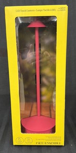 New LED Touch Lantern, Rechargeable Cordless Table Lamp, Tap Control, PinkRed, Indoor or Covered Patio