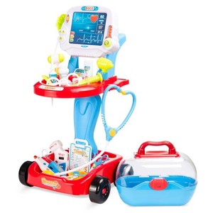 New - Play Doctor Kit for Kids, Boys & Girls with 17 Accessories, Mobile Cart