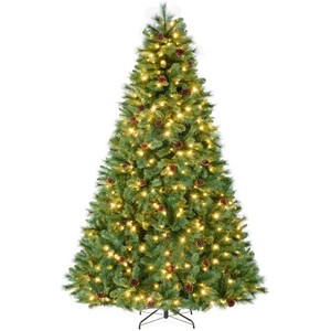 New - Pre-Lit Artificial Scotch Pine Christmas Tree w Metal Stand 6 Foot Tall