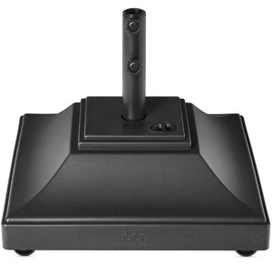 Mobile Umbrella Base, Fillable Stand w 4 Wheels, 2 Locks, 120lb Capacity Black