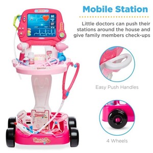 New - Play Doctor Kit for Kids, Boys & Girls with 17 Accessories, Mobile Cart