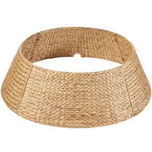 New - Woven Hyacinth Christmas Holiday Tree Collar - 36in -  natural color