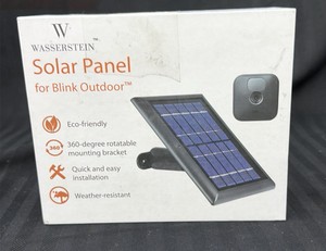 New Wasserstein Solar Panel for Blink Outdoor Camera with 360° Rotatable Mounting Bracket, Black