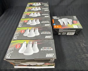 New Lot of 7 Feit Electric Enhance 75W Replacement R20 LED Flood Bulbs, 3 Pack Each, Soft White 2700K, 940 Lumens, Dimmable (21 Bulbs Total)