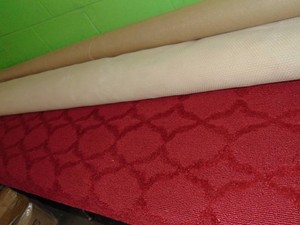 7 6 x 7 6 Rubber Back Maroon Rug