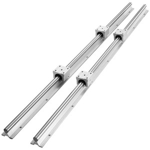VEVOR Linear Rail Kit, SBR20, 2Pcs 2000 mm (78.74 inch) Linear Motion Guide Rails and 4Pcs Bearing Slide Blocks, Fully Supported Shaft, for Cutting, Grinding, Milling, Drilling Machines, and More