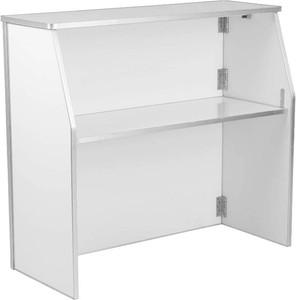 Flash Furniture Laminate Folding Event Bar, White