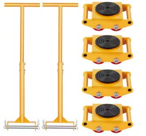 Machine Skate, 6T Machinery Skate Dolly, 13228 lbs. Machinery Moving Skate, Machinery Mover Skate with 360° Rotation