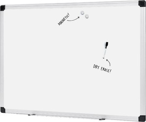 Amazon Basics Magnetic Dry Erase Whiteboard, 36 x 48-inch, Aluminum Frame, SilverWhite, Easy to Install