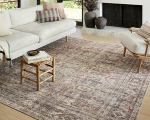 Georgie GER-06 BordeauxAntique Ivory Printed Area Rug 5 Foot X 7 Foot 6 Inch