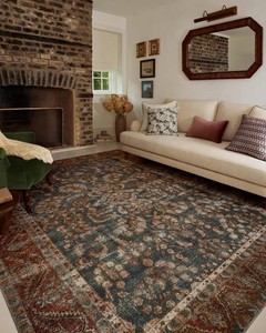 Loloi Chris Loves Julia Jules Natural  Ocean 8-6 x 11-6 Area Rug