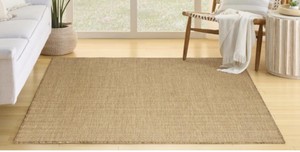 Nourison Home Courtyard Indoor Outdoor Area Rug, Jute, 5 x 7, Geometric