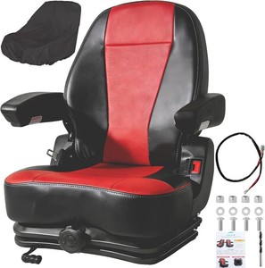 Hightall Lawn Mower Seat with Cover, Spring-Dampers Heavy Duty Tractor Suspension Seat for Zero Turn Mower Tractor