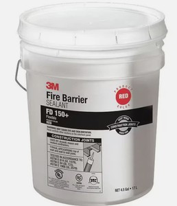 3M FIRE BARRIER SEALANT FD 150, RED, 4 .5 GALLON DRUM (PAIL)