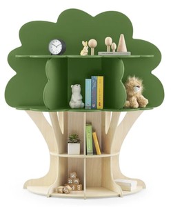 Delta Children Tree Bookcase - Greenguard Gold Certified, Fern GreenCrafted Natural
