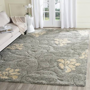 SAFAVIEH Florida Shag Collection Area Rug - 53 x 76, Grey & Beige
