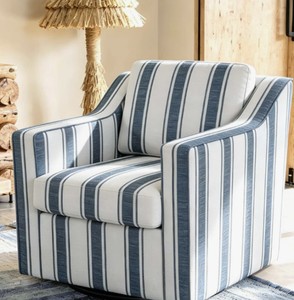 Bronnen Upholstered Swivel Accent Chair with Removable Back and Seat Cushions