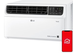 LG 14,000 BTU DUAL Inverter Smart Window Air Conditioner, 115V, Cools 800 Sq.