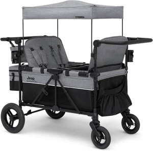 Jeep Wrangler Deluxe 4 Seater Stroller Wagon by Delta Children -