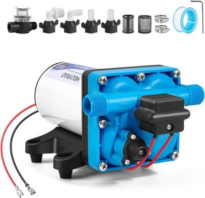 Heuyrao Rv Water Pump 12V DC Quiet 5.5GPM 70PSI 4 Chamber Self Priming
