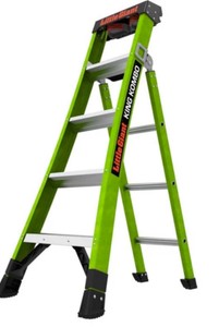 Little Giant King Kombo 5 ft. H Fiberglass Multi-Position Ladder Type IAA 375 lb. cap