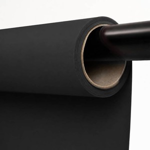 Kate Seamless Paper Backdrop Black Seamless Backdrop Paper Rolls (106.8x32.8 Jet)