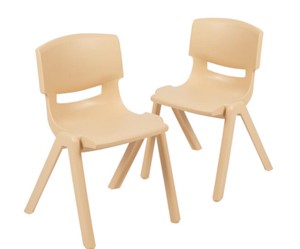 4 Pack Flash Furniture Whitney 13 14 Natural Plastic Stackable Kids Chair Set
