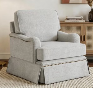 Dreamsidea Modern 360-Degree Swivel Barrel Chair Premium Chenille Upholstered Accent Chair