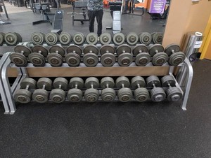 Ivanko Cast-Iron Dumbbell Set With Two-Tier Rack