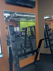Large Wall-Mounted Gym Mirror 49 X 2 X 68 in