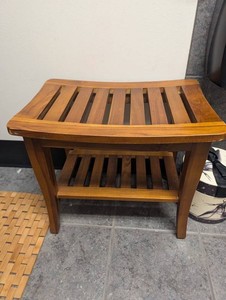 Two-Tier Wooden Slatted Bench or Stand