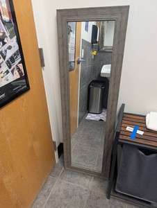 Gray Wood-Look Framed Full-Length Mirror 15 12 X 53 14 in