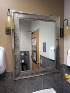 Ornate Embossed Floral Framed Wall Mirror