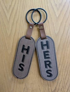 HERS Luggage Tags With Key Rings (Lot of 2)