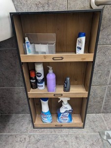 Bathroom Cabinet With Toiletries & Cleaning Supplies Mixed Lot