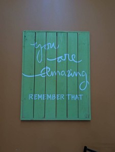 Green Wooden Wall Sign Grow Your Amazing