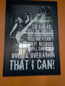 Framed Black & White Motivational Boxing Print