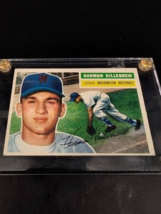 1956 Topps Harmon Killebrew Signed Baseball Card No. 164