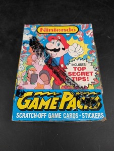 Vintage Nintendo Topps Game Packs Scratch-Off Cards & Stickers