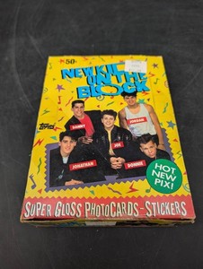 Vintage 1990 Topps New Kids on the Block Trading Card Display Box